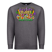 Charcoal Heather king cake calories dont count Premium Sweatshirt - CowGirlArtShop