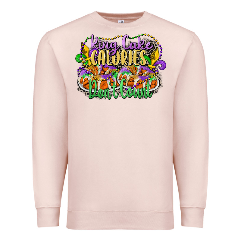 King Cake Calories Dont Count Premium Sweatshirt by CowGirlArtShop | Teevron