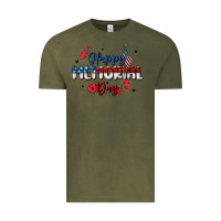 Vintage Olive happy memorial day Vintage Tee - MaliasSmallBusiness