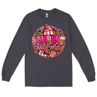 Smoke pink merry christmas Long Sleeve Tee - MaliasSmallBusiness