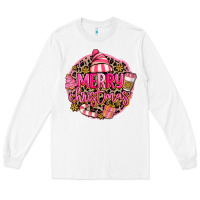 White pink merry christmas Long Sleeve Tee - MaliasSmallBusiness