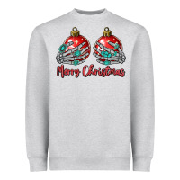 Heather Grey merry christmas Heavyweight Sweatshirt - MaliasSmallBusiness