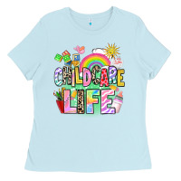 Baby Blue childcare life Ladies Tee - AdoDesignShop