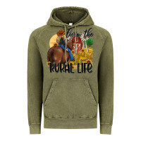 Vintage Olive livin the rural life Vintage Hoodie - MaliasSmallBusiness