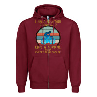 Burgundy I Am A Mountain Biking Dad Zipper Hoodie - Bettercallsaul