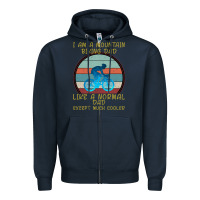 Navy I Am A Mountain Biking Dad Zipper Hoodie - Bettercallsaul