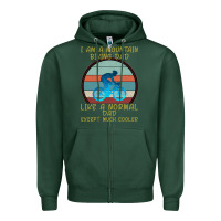 Sports Green I Am A Mountain Biking Dad Zipper Hoodie - Bettercallsaul