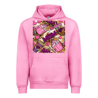 Fuchsia Pink Mom Coffee Cups With Leopard Digital Paper Urban Hoodie - BundleAndBundleShop