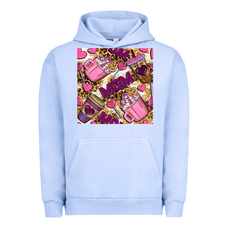 Mom Coffee Cups With Leopard Digital Paper Urban Hoodie by BundleAndBundleShop | Teevron