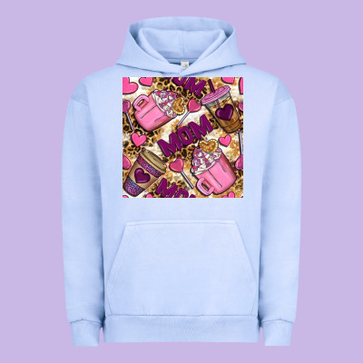 Mom Coffee Cups With Leopard Digital Paper Urban Hoodie Designed By Bundleandbundleshop