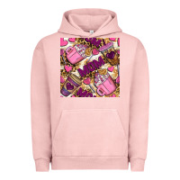 Pigment Salmon Mom Coffee Cups With Leopard Digital Paper Urban Hoodie - BundleAndBundleShop