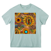 Arona our lady of guadalupe sunflower  seamless pattern Heavy Core Tee - JahusDesignShop