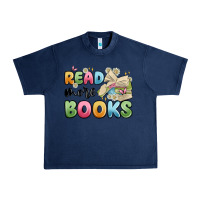 Navy read more books Urban Heavy Tee - MaliasSmallBusiness