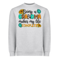 Heather Grey Being a Grandma Makes My Life Complete Heavyweight Sweatshirt - MaliasSmallBusiness