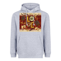 Heather Grey wizard love Heavyweight Hoodie - TumblerDesignByShophia