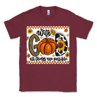 Burgundy With God All Things Are Possible Classic Tee - CowhideDigitalArt