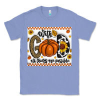 Colony Blue With God All Things Are Possible Classic Tee - CowhideDigitalArt