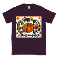 Plum With God All Things Are Possible Classic Tee - CowhideDigitalArt