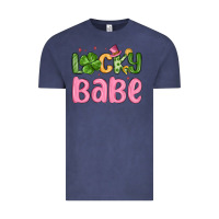 Vintage Denim lucky babe st patrick s day Vintage Tee - MaliasSmallBusiness