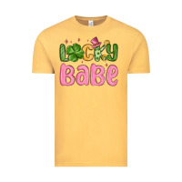 Vintage Mustard lucky babe st patrick s day Vintage Tee - MaliasSmallBusiness