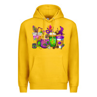 Lemon mardi gras coffee cups cowgirl Premium Hoodie - CowGirlArtShop