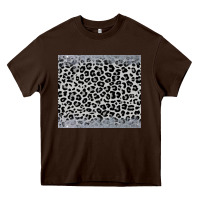 Chocolate Brown grey leopard Heavy Core Tee - JahusDesignShop