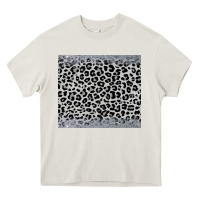 Cream grey leopard Heavy Core Tee - JahusDesignShop