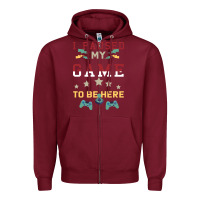 Burgundy I Paused My Game To Be Here Zipper Hoodie - Bettercallsaul