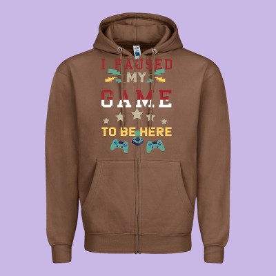 I Paused My Game To Be Here Zipper Hoodie Designed By Bettercallsaul