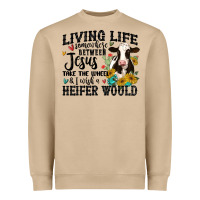 Mushroom living life somewhere between jesus take the wheel Heavyweight Sweatshirt - MaliasSmallBusiness
