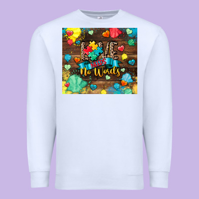 Love Needs No Words Premium Sweatshirt Designed By Cowgirlartshop