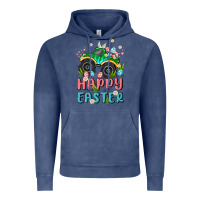 Vintage Denim easter monster truck Vintage Hoodie - MaliasSmallBusiness