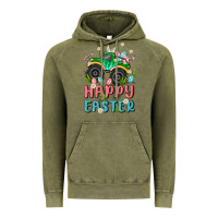 Vintage Olive easter monster truck Vintage Hoodie - MaliasSmallBusiness