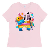 Bubblegum Pink id hit that  mexican llama pinata Ladies Tee - JahusDesignShop