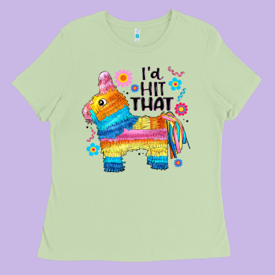 Id Hit That  Mexican Llama Pinata Ladies Tee Designed By Jahusdesignshop