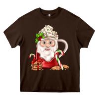 Chocolate Brown santa coffee Heavy Core Tee - JahusDesignShop