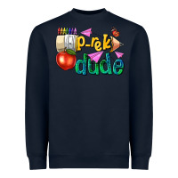 Navy pre k school pencil dude Heavyweight Sweatshirt - NancyCooperArtShop