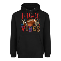 Black Football vibes red and blue Heavyweight Hoodie - HowdyJamesFarm