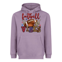 Football Vibes Red And Blue Heavyweight Hoodie | Teevron