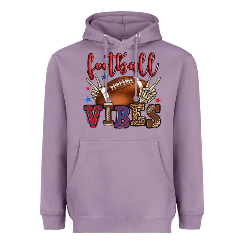 Football Vibes Red And Blue Heavyweight Hoodie by HowdyJamesFarm | Teevron
