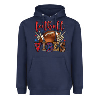 Navy Football vibes red and blue Heavyweight Hoodie - HowdyJamesFarm