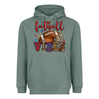 Sage Football vibes red and blue Heavyweight Hoodie - HowdyJamesFarm