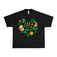 Black st. patrick heart doodle Urban Heavy Tee - MaliasSmallBusiness