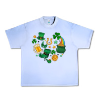 Grape Ice st. patrick heart doodle Urban Heavy Tee - MaliasSmallBusiness