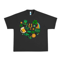 Pigment Black st. patrick heart doodle Urban Heavy Tee - MaliasSmallBusiness