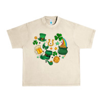 Sandshell st. patrick heart doodle Urban Heavy Tee - MaliasSmallBusiness