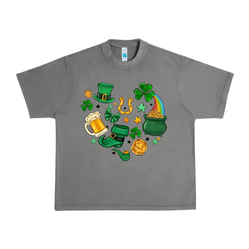St. Patrick Heart Doodle Urban Heavy Tee by MaliasSmallBusiness | Teevron