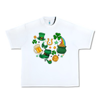 White st. patrick heart doodle Urban Heavy Tee - MaliasSmallBusiness