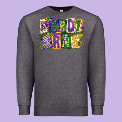 Mardi  Gras Premium Sweatshirt Designed By Cowgirlartshop