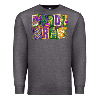 Charcoal Heather mardi  gras Premium Sweatshirt - CowGirlArtShop